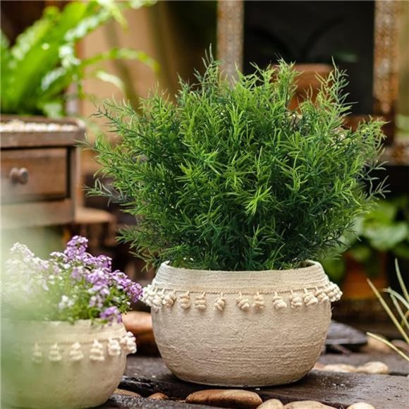 Artificial Plants Flowers Grass Shrubs 8Pack No Fade FauxPlastic Flowers Outdoor - Picture 7 of 7